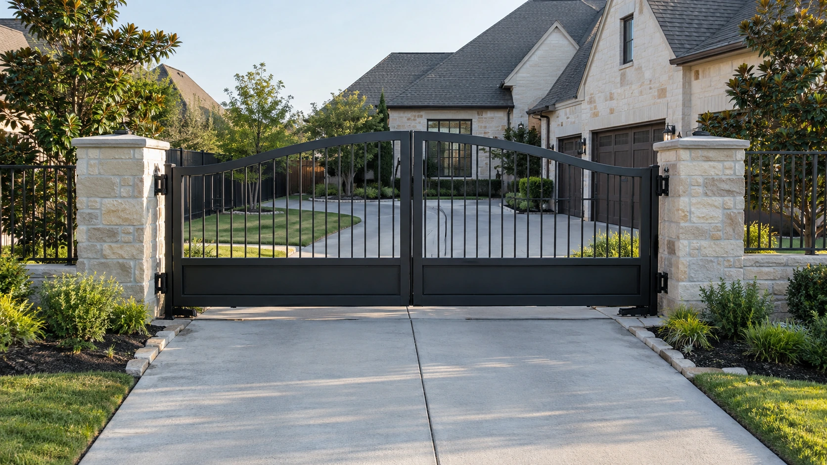 Swing driveway gate at a residential property in Frisco